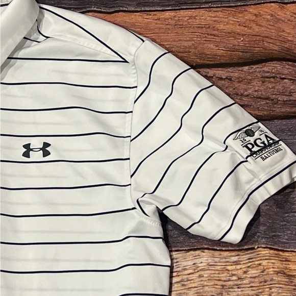 Under Armour Men's White Striped Polo Shirt - Picture 3 of 7